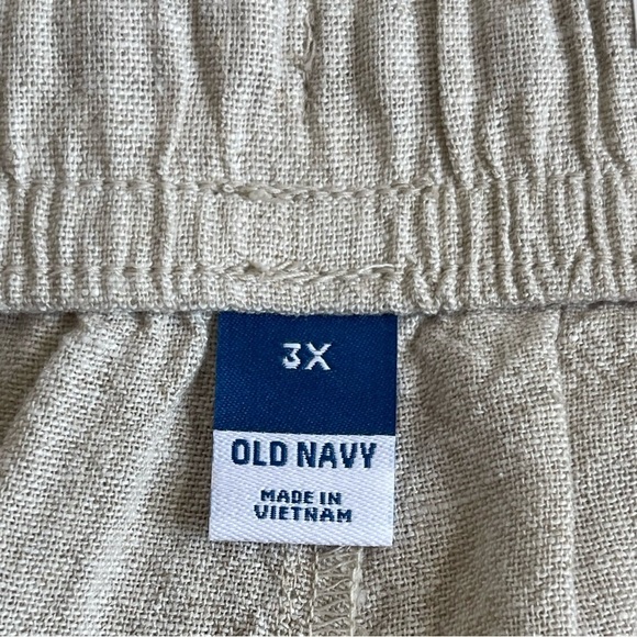 Old Navy Women’s High Waisted Linen Blend Utility Shorts Plus Size 3X Pull On - Picture 8 of 9